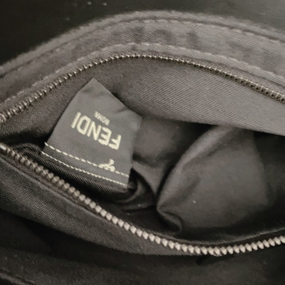 Fendi Baguette Jacquard FF Logo Canvas Convertible Crossbody Belt Bag - Picture 7 of 16